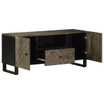 Vidaxl meuble tv noir 105x33x46 cm bois massif de manguier Vidaxl meuble tv noir 105x33x46 cm bois massif de manguier
