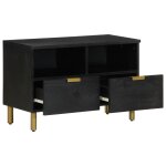 Vidaxl meuble tv noir 70x33x46 cm bois d'ingnierie