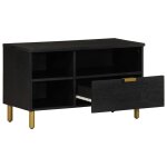 Vidaxl meuble tv noir 80x33x46 cm bois d'ing�nierie