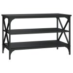 Vidaxl meuble tv noir 80x40x50 cm bois d'ingnierie