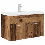 Vidaxl meuble avec vasque intgre vieux bois bois d'ingnierie