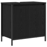Vidaxl meuble vasque de salle de bain noir 60x34, 5x60 cm