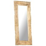 Vidaxl miroir 110x50 cm bois de manguier massif