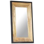 Vidaxl miroir 80x50 cm bois de manguier massif