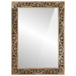 Vidaxl miroir de bain 50x70x2, 5 cm bois de manguier massif et verre