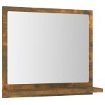Vidaxl miroir de bain ch�ne fum� 40x10, 5x37 cm bois d'ing�nierie