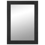 Vidaxl miroir de bain noir 50x70x2, 5 cm bois d'ingnierie et laiton