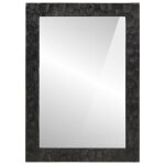 Vidaxl miroir de bain noir 50x70x2, 5 cm bois manguier massif et verre