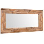 Vidaxl miroir d�coratif teck 120x60 cm rectangulaire