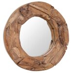 Vidaxl miroir dcoratif teck 60 cm rond