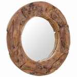 Vidaxl miroir décoratif teck 80 cm rond Vidaxl miroir décoratif teck 80 cm rond