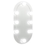 Vidaxl miroir avec �clairage led 40x20 cm verre ovale