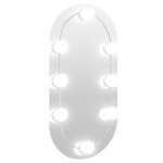 Vidaxl miroir avec clairage led 40x20 cm verre ovale