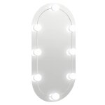 Vidaxl miroir avec �clairage led 80x40 cm verre ovale