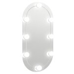 Vidaxl miroir avec éclairage led 80x40 cm verre ovale Vidaxl miroir avec éclairage led 80x40 cm verre ovale