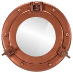 Vidaxl miroir en forme de porthole mural 23 cmaluminium et verre