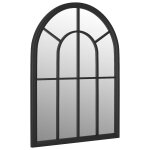 Vidaxl miroir de jardin noir 60x45 cm fer pour utilisation ext�rieure