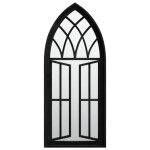 Vidaxl miroir de jardin noir 70x30 cm fer pour utilisation ext�rieure