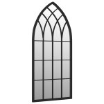 Vidaxl miroir de jardin noir 70x30 cm fer pour utilisation ext�rieure