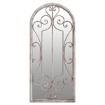 Vidaxl miroir de jardin sable 100x45cm fer pour utilisation ext�rieure