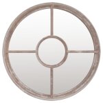 Vidaxl miroir de jardin sable 60x4 cm fer rond utilisation ext�rieure