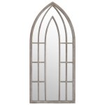 Vidaxl miroir de jardin sable 70x30 cm fer pour utilisation ext�rieure