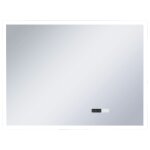 Vidaxl miroir  led et capteur tactile et affichage d'heure 80x60 cm