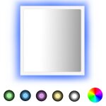 Vidaxl miroir � led de salle de bain blanc 40x8, 5x37 cm acrylique