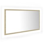 Vidaxl miroir led de salle de bain ch�ne sonoma 90x8, 5x37 cm acrylique