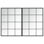Vidaxl miroirs muraux 2 pcs noir 80x60 cm m�tal