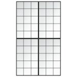 Vidaxl miroirs muraux 4 pcs noir 100x60 cm métal Vidaxl miroirs muraux 4 pcs noir 100x60 cm métal
