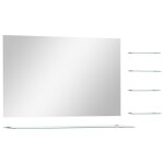 Vidaxl miroir mural avec 5 tagres argent 100 x 60 cm