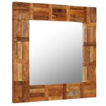 Vidaxl miroir mural bois de rcupration massif 60 x 60 cm
