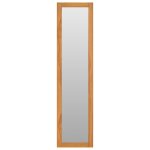 Vidaxl miroir mural avec �tag�res 30x30x120 cm bois de teck massif