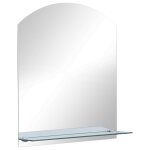 Vidaxl miroir mural avec �tag�re 30x50 cm verre tremp�
