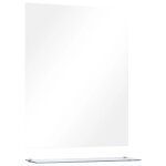 Vidaxl miroir mural avec �tag�re 50x60 cm verre tremp�