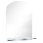 Vidaxl miroir mural avec �tag�re 50x70 cm verre tremp�