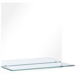 Vidaxl miroir mural avec �tag�re 60x60 cm verre tremp�