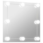 Vidaxl miroir mural avec lampes led carr� verre