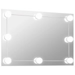 Vidaxl miroir mural avec lampes led rectangulaire verre