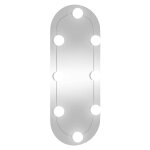 Vidaxl miroir mural avec lumi�res led 20x50 cm verre ovale