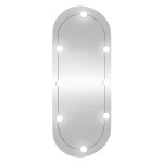 Vidaxl miroir mural avec lumi�res led 25x60 cm verre ovale