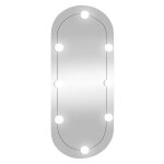 Vidaxl miroir mural avec lumi�res led 35x80 cm verre ovale