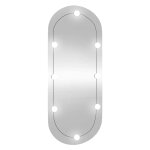 Vidaxl miroir mural avec lumi�res led 40x90 cm verre ovale