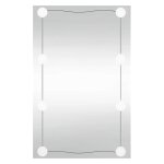 Vidaxl miroir mural avec lumi�res led 50x80 cm verre rectangulaire