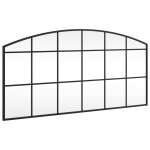 Vidaxl miroir mural noir 100x50 cm arche fer