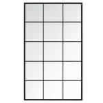 Vidaxl miroir mural noir 100x60 cm m�tal