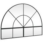 Vidaxl miroir mural noir 100x70 cm arche fer