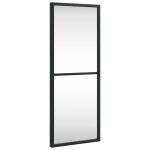 Vidaxl miroir mural noir 20x50 cm rectangulaire fer
