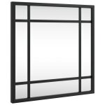 Vidaxl miroir mural noir 30x30 cm carr fer